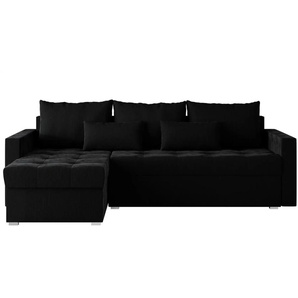 Ecksofa Hot - schwarz - Materialmix - 220 cm - 85 cm | Möbel Kraft