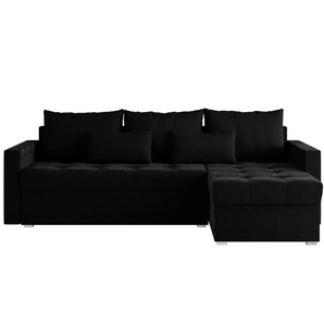 Ecksofa Hot - schwarz - Materialmix - 220 cm - 85 cm | Möbel Kraft