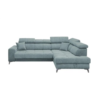 Ecksofa inklusive Stauraum Sydney ¦ blau ¦ Maße (cm): B: 282 H: 105 T: 198.0
