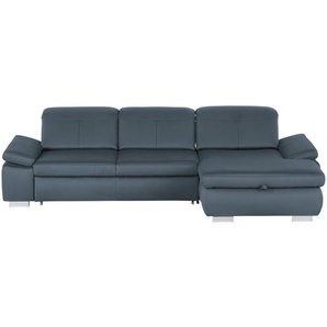 Lounge Collection Ecksofa aus Mikrofaser Kathrin ¦ blau ¦ Maße (cm): B: 309 H: 85 T: 195.0