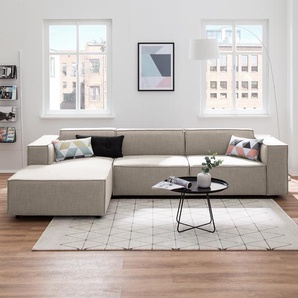 Ecksofa Kinx II Beige Webstoff 294x72x177 cm (BxHxT) Modern
