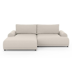 Ecksofa Lounge Schlaffunktion Bettkasten moderne L-Couch Ecke Links Beige/ 21032