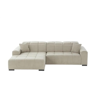 Ecksofa mit elektrischer Sitztiefenverstellung Master ¦ beige ¦ Maße (cm): B: 301 H: 81 T: 195.0