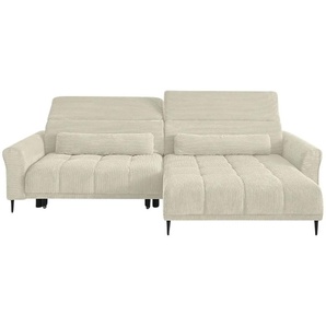 Ecksofa mit elektrischer Sitztiefenverstellung Logan ¦ beige ¦ Maße (cm): B: 277 H: 80 T: 179.0