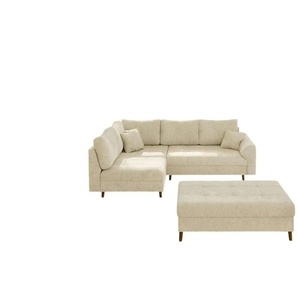 Ecksofa mit Hocker | beige | 231 cm | 81 cm |