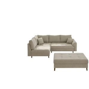 Ecksofa mit Hocker  Lars ¦ beige ¦ Maße (cm): B: 231 H: 81