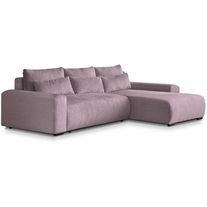 Ecksofa mit Schlaffunktion BENNY rosa rechts