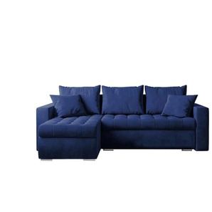 Ecksofa mit Schlaffunktion   ¦ blau ¦ Maße (cm): B: 238 H: 85
