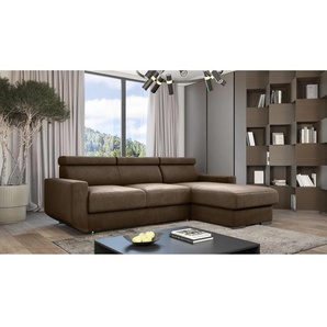 Ecksofa mit Schlaffunktion BONNY beige Monolith 02 L-förmig