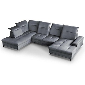Ecksofa mit Schlaffunktion BRUNO U dunkelgrau links Element 22 U-förmig