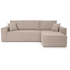 Ecksofa mit Schlaffunktion Carl ¦ beige ¦ Maße (cm): B: 244 H: 82
