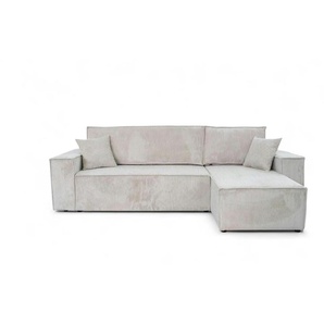 Ecksofa mit Schlaffunktion Carl ¦ beige ¦ Maße (cm): B: 244 H: 82