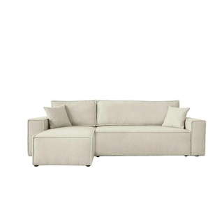 Ecksofa mit Schlaffunktion Carl ¦ beige ¦ Maße (cm): B: 244 H: 82