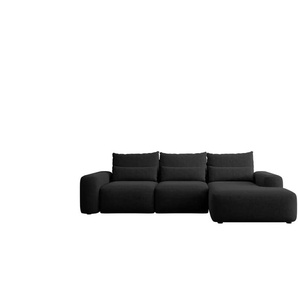 Selsey Ecksofa mit Schlaffunktion Carnos ¦ schwarz ¦ Maße (cm): B: 264 H: 82