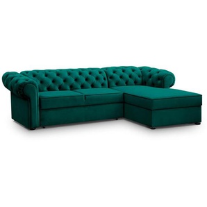 Ecksofa mit Schlaffunktion CHESTER MINI L rosa links Kronos 27 L-förmig
