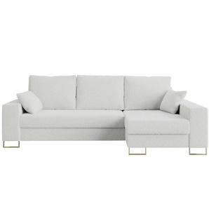 Ecksofa mit Schlaffunktion Dorain ¦ weiß ¦ Maße (cm): B: 242 H: 85