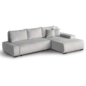 Ecksofa mit Schlaffunktion DRACO L dunkelgrau rechts Poso 34 (L-förmig)