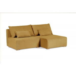 Ecksofa mit Schlaffunktion FLUFFY L grün links Poso 14 L-förmig