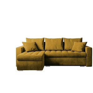 Ecksofa mit Schlaffunktion   ¦ gelb ¦ Maße (cm): B: 238 H: 85