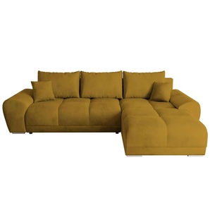 Ecksofa mit Schlaffunktion   ¦ gelb ¦ Maße (cm): B: 290 H: 85