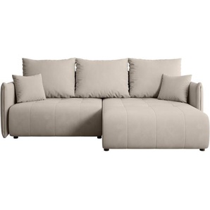 Ecksofa mit Schlaffunktion HENRY MINI grau Paros 6 (L-förmig)