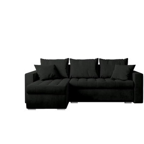 Ecksofa mit Schlaffunktion Luis | schwarz | 238 cm | 85 cm |
