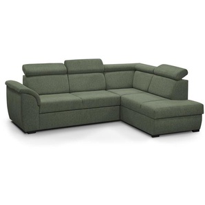 Ecksofa mit Schlaffunktion MADERA graphit links Madera 05 L-förmig