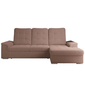 Ecksofa mit Schlaffunktion Madrito ¦ rosa/pink ¦ Maße (cm): B: 256 H: 89
