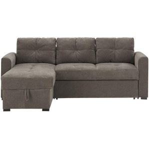 Ecksofa  mit Schlaffunktion Mocca ¦ braun ¦ Maße (cm): B: 228 H: 85 T: 167