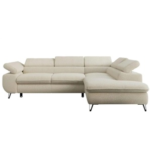 Ecksofa mit Schlaffunktion Peter ¦ beige ¦ Maße (cm): B: 273 H: 76