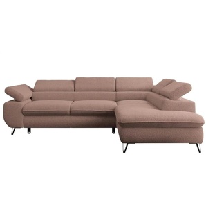 Ecksofa mit Schlaffunktion Peter ¦ rosa/pink ¦ Maße (cm): B: 273 H: 76