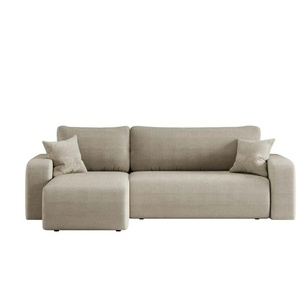 Ecksofa mit Schlaffunktion Pianio ¦ beige ¦ Maße (cm): B: 244 H: 82