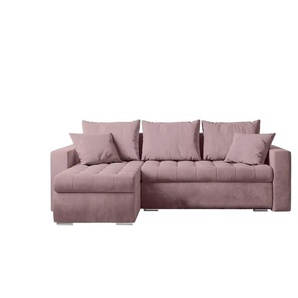 Ecksofa mit Schlaffunktion   ¦ rosa/pink ¦ Maße (cm): B: 238 H: 85