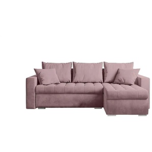 Ecksofa mit Schlaffunktion   ¦ rosa/pink ¦ Maße (cm): B: 238 H: 85