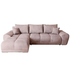 Ecksofa mit Schlaffunktion   ¦ rosa/pink ¦ Maße (cm): B: 290 H: 85