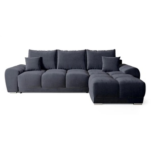 Ecksofa mit Schlaffunktion Nubes - schwarz - Materialmix - 290 cm - 85 cm | Möbel Kraft