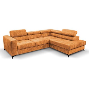 Ecksofa mit Schlaffunktion SORENTO hellgrau rechts Sally 07 L-förmig