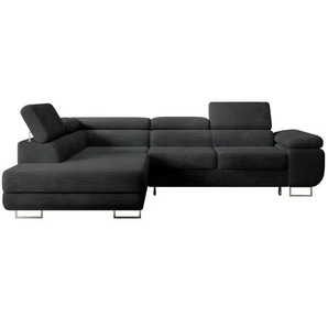 Selsey Ecksofa mit Schlaffunktion Stevil ¦ schwarz ¦ Maße (cm): B: 275 H: 90