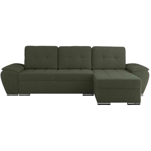 Ecksofa mit Schlaffunktion Umbria ¦ grün ¦ Maße (cm): B: 271 H: 85