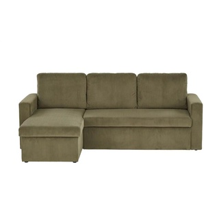 Ecksofa mit Schlaffunktion Xenia ¦ grün ¦ Maße (cm): B: 215 H: 85 T: 145.0