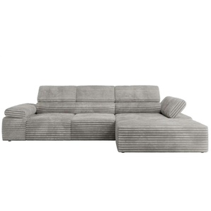 Ecksofa mit Sitzvorzug Rilasso ¦ grau ¦ Maße (cm): B: 296 H: 66