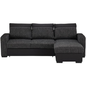 Ecksofa Mocca ¦ schwarz ¦ Maße (cm): B: 242 H: 86 T: 160.0