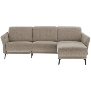 Ecksofa New York - beige - Materialmix - 251 cm - 85 cm - cm 179,0 | Möbel Kraft