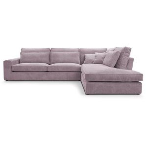 Ecksofa ohne Schlaffunktion PARMA rosa rechts