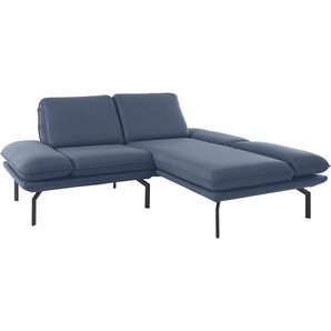 Ecksofa OTTO PRODUCTS Bennid Sofas Gr. B/H/T: 208 cm x 83 cm x 170 cm, Struktur (recyceltes Polyester), Longchair rechts, Ohne Funktion, blau Ecksofas