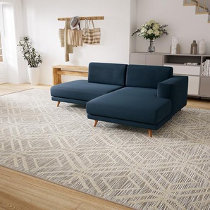 Ecksofa Ozeanblau - Flexible Designer-Polsterecke, L-Form: Beste Qualität, einzigartiges Design - 224 x 75 x 162 cm, konfigurierbar
