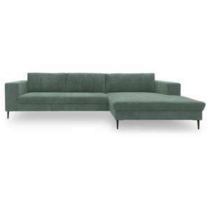 Ecksofa &quot;Modica&quot; aus Cord - schwarz -