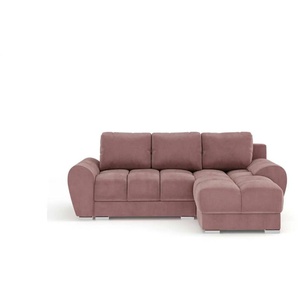 Ecksofa Peebles | rosa/pink | 256 cm | 90 cm |