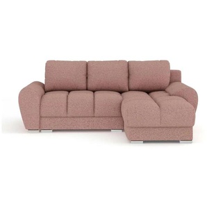 Ecksofa Peebles | rosa/pink | 256 cm | 90 cm |