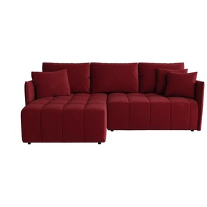 Ecksofa  Onil ¦ rot ¦ Maße (cm): B: 245 H: 85